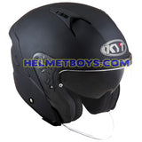 KYT NFJ Motorcycle Helmet ANTHRACITE MATT BLACK right slant view