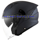 KYT NFJ Motorcycle Helmet ANTHRACITE MATT BLACK side view