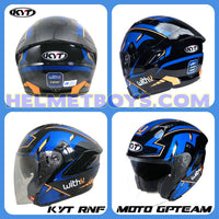 KYT NFJ Motorcycle Sunvisor Helmet RNF WITHU motogp racing team overall view