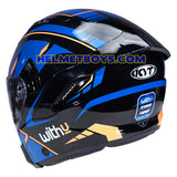 KYT NFJ Motorcycle Sunvisor Helmet RNF WITHU motogp racing team backflip view