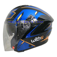 KYT NFJ Motorcycle Sunvisor Helmet RNF WITHU motogp racing team side view