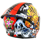 KYT NFJ Motorcycle Sunvisor Helmet TIAGRA backflip view