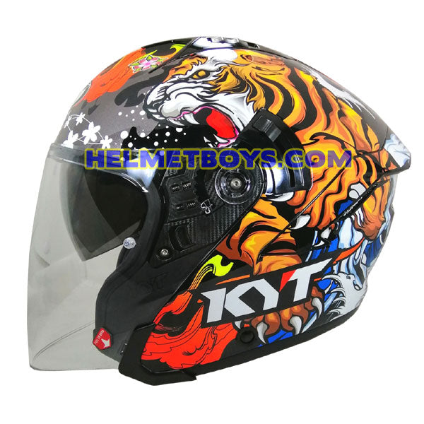 KYT NFJ Motorcycle Sunvisor Helmet TIAGRA side view