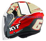 KYT NFJ Motorcycle Helmet XAVI FORES SAKURA backflip right view