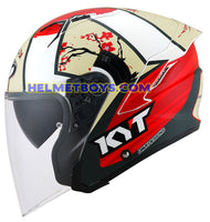 KYT NFJ Motorcycle Helmet XAVI FORES SAKURA side view