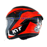 KYT NFJ Motorcycle Helmet AUGUSTOS FERNANDEZ back flip view
