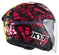 KYT NFJ Motorcycle Helmet Aleix Espargaro 2020 right back view