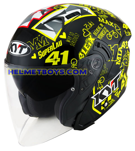 KYT NFJ Motorcycle Helmet Aleix Espargaro 2020 slant view