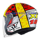 KYT NFJ Motorcycle Helmet XAVI FORES backflip view