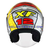 KYT NFJ Motorcycle Helmet XAVI FORES back full view