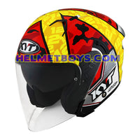 KYT NFJ Motorcycle Helmet XAVI FORES slant view
