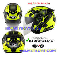 KYT Motorcycle Sunvisor Helmet SUPERFLO graphic
