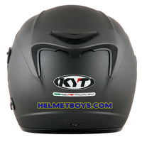 KYT VENOM Motorcycle Helmet SOLID COLORS ANTHARCITE MATT back view