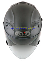 KYT VENOM Motorcycle Helmet SOLID COLORS ANTHARCITE MATT top view