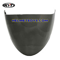 KYT VENOM DARK SMOKED tinted helmet visor shield front view