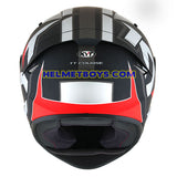 KYT Full Face Motorcycle Helmet TT COURSE electron red back view
