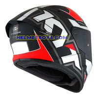 KYT Full Face Motorcycle Helmet TT COURSE electron red backflip view