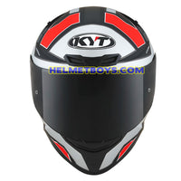 KYT Full Face Motorcycle Helmet TT COURSE electron red front view