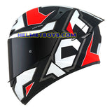 KYT Full Face Motorcycle Helmet TT COURSE electron red side view