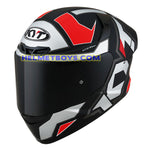KYT Full Face Motorcycle Helmet TT COURSE electron red slant view