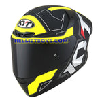 KYT Full Face Motorcycle Helmet TT COURSE electron yellow slant view