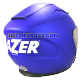 LAZER JH3 Motorcycle Sunvisor Helmet Matt blue backflip view