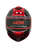 LAZER MH6 Modular Flip Up Helmet DNA RED BLACK front view