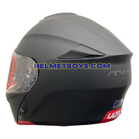 LAZER MH6 Flip Up Motorcycle Helmet matt black back flip view
