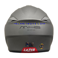 LAZER MH6 Flip Up Motorcycle Helmet matt anthracite back view