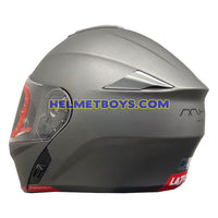LAZER MH6 Flip Up Motorcycle Helmet matt anthracite backflip view