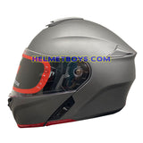 LAZER MH6 Flip Up Motorcycle Helmet matt anthracite side view