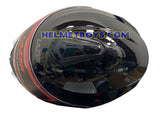 LAZER MH6 Flip Up Motorcycle Helmet glossy black top view