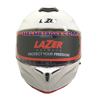 LAZER MH6 Flip Up Motorcycle Helmet white front view