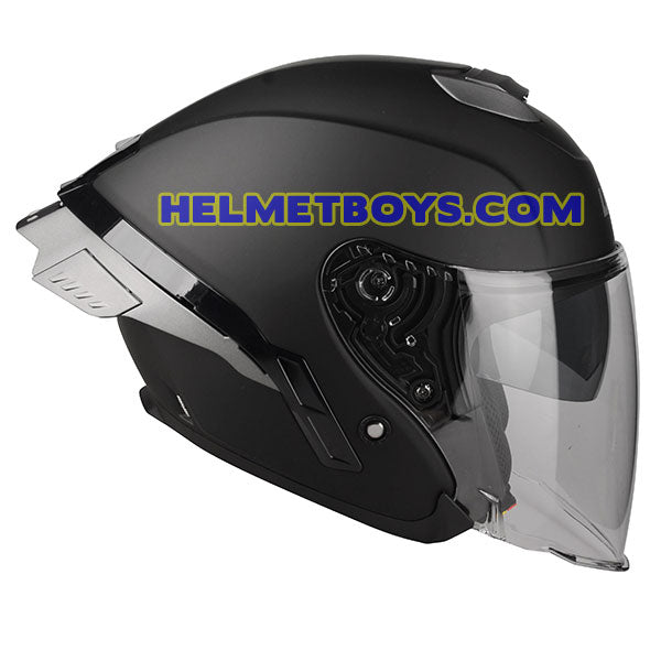 LAZER TANGO Motorcycle Helmet sunvisor matt black side view