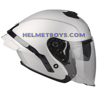 LAZER TANGO Motorcycle Helmet sunvisor matt grey side view