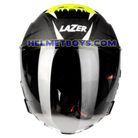 LAZER TANGO sunvisor motorcycle helmet graphics design ONI GREY front view