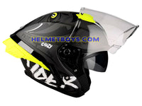 LAZER TANGO sunvisor motorcycle helmet graphics design ONI GREY visor view