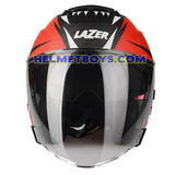 LAZER TANGO sunvisor motorcycle helmet graphics design ONI RED front view