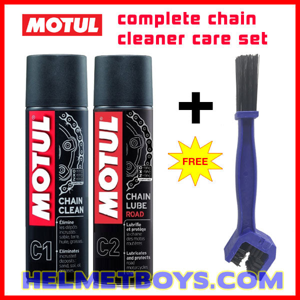 MOTUL Motorcycle C1 Chain Cleaner C2 Chain lubricant set