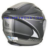MT Helmet A1 CIVVY MATT BLACK V2 Motorcycle Helmet backflip view