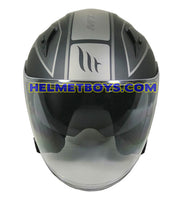MT Helmet A1 CIVVY MATT BLACK V2 Motorcycle Helmet front view