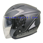 MT Helmet A1 CIVVY MATT BLACK V2 Motorcycle Helmet side view