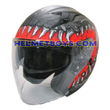 MT Helmet A1 KRAKEN MATT BLACK Motorcycle Helmet slant view
