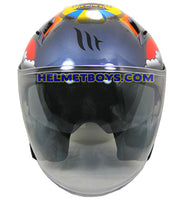 MT Helmet A2 TATTOO GREY TITANIUM Motorcycle Helmet front view