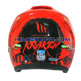 MT Helmet A5 KRAKEN GLOSSY RED Motorcycle Helmet back view