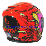 MT Helmet A5 KRAKEN GLOSSY RED Motorcycle Helmet backflip view