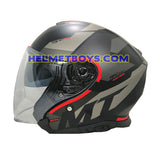 MT helmet THUNDER 3 SV JET version A5 BOW MATT RED side view