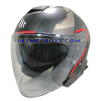 MT helmet THUNDER 3 SV JET version A5 BOW MATT RED slant view