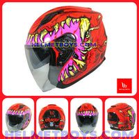 MT Helmet A5 KRAKEN GLOSSY RED Motorcycle Helmet poster