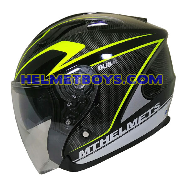 MT Helmet D3 GLOSSY YELLOW side view